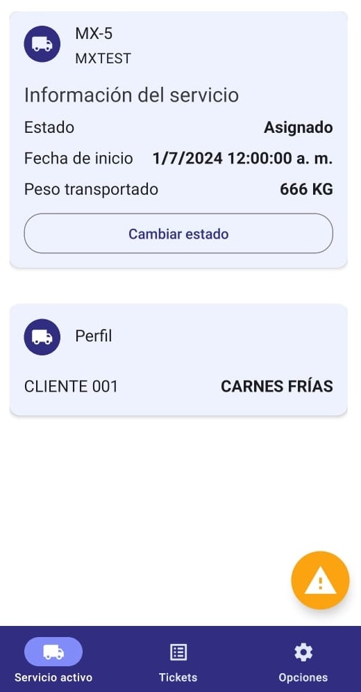 GUI del AppChofer