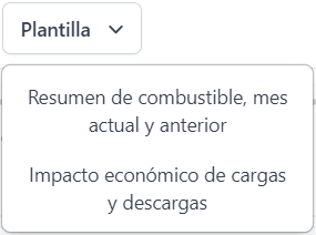 Menú de plantillas